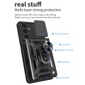 For Samsung Galaxy S23 FE 5G Sliding Camera Cover Design TPU+PC Phone Case(Black)