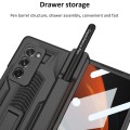 For Samsung Galaxy Z Fold2 GKK Integrated Folding Battle Shell PC Phone Case with Pen Box(Black)