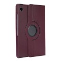 For Samsung Galaxy Tab A9 360 Degrees Rotation Holder Litchi Texture Leather Tablet Case(Purple)