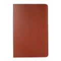 For Samsung Galaxy Tab A9 360 Degrees Rotation Holder Litchi Texture Leather Tablet Case(Brown)