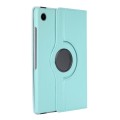 For Samsung Galaxy Tab A9 360 Degrees Rotation Holder Litchi Texture Leather Tablet Case(Sky Blue)