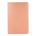 For Samsung Galaxy Tab A9+ 360 Degrees Rotation Holder Litchi Texture Leather Tablet Case(Rose Gold)