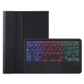 For Samsung Galaxy Tab S9 FE Candy Color Touch Backlight Bluetooth Keyboard Leather Tablet Case with