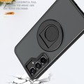 For Samsung Galaxy S22+ 5G Rotating Ring Magnetic Holder Phone Case(Black)
