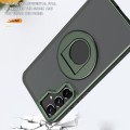 For Samsung Galaxy S22 Ultra 5G Rotating Ring Magnetic Holder Phone Case(Green)