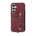 For Samsung Galaxy S23 FE 5G ABEEL Litchi Texture Card Bag PU Phone Case(Purple)