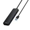 Baseus Ultra Joy Series 4 in 1 USB to USB3.0x4 HUB Adapter, Cable Length:50cm(Black)