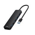 Baseus Ultra Joy Series 4 in 1 USB to USB3.0x4 HUB Adapter, Cable Length:100cm(Black)