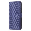 For vivo Y03 4G Global Diamond Lattice Wallet Flip Leather Phone Case(Blue)
