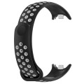 For Xiaomi Mi Band 8 Two Color Nail Buckle Silicone Watch Band(Black Grey)