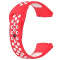 For Redmi Watch 3 Lite / Watch 3 Active Two Color Silicone Watch Band(Red White)