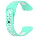 For Redmi Watch 3 Lite / Watch 3 Active Two Color Silicone Watch Band(Teal White)