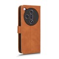 For OPPO Find X7 Skin Feel Magnetic Flip Leather Phone Case(Brown)