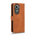 For OPPO Reno11 5G Global Skin Feel Magnetic Flip Leather Phone Case(Brown)