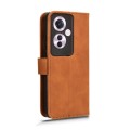 For OPPO Reno11 F Skin Feel Magnetic Flip Leather Phone Case(Brown)