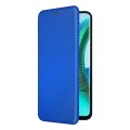 For Honor Magic6 Lite Carbon Fiber Texture Flip Leather Phone Case(Blue)