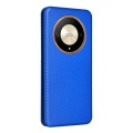 For Honor Magic6 Lite Carbon Fiber Texture Flip Leather Phone Case(Blue)