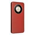 For Honor Magic6 Lite Carbon Fiber Texture Flip Leather Phone Case(Brown)