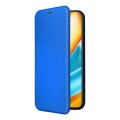 For Honor 90 GT Carbon Fiber Texture Flip Leather Phone Case(Blue)