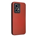 For Honor 90 GT Carbon Fiber Texture Flip Leather Phone Case(Brown)