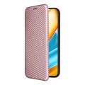 For Honor 90 GT Carbon Fiber Texture Flip Leather Phone Case(Pink)