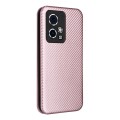 For Honor 90 GT Carbon Fiber Texture Flip Leather Phone Case(Pink)