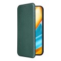 For Honor 90 GT Carbon Fiber Texture Flip Leather Phone Case(Green)