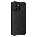 For Honor X8b Carbon Fiber Texture Flip Leather Phone Case(Black)