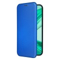 For Honor X8b Carbon Fiber Texture Flip Leather Phone Case(Blue)