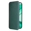 For Honor X8b Carbon Fiber Texture Flip Leather Phone Case(Green)