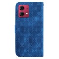 For Motorola Moto G84 Double 8-shaped Embossed Leather Phone Case(Blue)