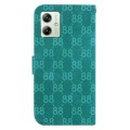 For Motorola Moto G54 Double 8-shaped Embossed Leather Phone Case(Green)