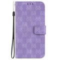 For Motorola Edge 40 Neo Double 8-shaped Embossed Leather Phone Case(Purple)