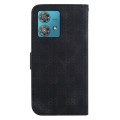 For Motorola Edge 40 Neo Double 8-shaped Embossed Leather Phone Case(Black)
