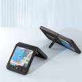 For Samsung Galaxy Z Flip5 ABEEL Retro Litchi Texture PU Phone Case with Holder(Black)