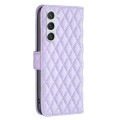 For Samsung Galaxy S24 5G Diamond Lattice Wallet Flip Leather Phone Case(Purple)