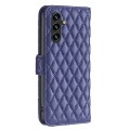 For Samsung Galaxy A35 Diamond Lattice Wallet Flip Leather Phone Case(Blue)