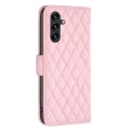 For Samsung Galaxy A35 Diamond Lattice Wallet Flip Leather Phone Case(Pink)