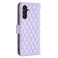 For Samsung Galaxy A35 Diamond Lattice Wallet Flip Leather Phone Case(Purple)