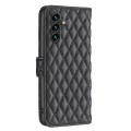 For Samsung Galaxy A35 Diamond Lattice Wallet Flip Leather Phone Case(Black)