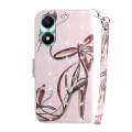 For Honor X5 Plus / Play 40C 3D Colored Horizontal Flip Leather Phone Case(Butterfly High-heeled)