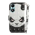 For Honor X5 Plus / Play 40C 3D Colored Horizontal Flip Leather Phone Case(Angry Bear)