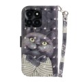 For Honor X6a 3D Colored Horizontal Flip Leather Phone Case(Hug Cat)