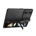 For Samsung Galaxy Z Fold5 NILLKIN Black Mirror Series Camshield PC Phone Case with Pen Slot(Black)