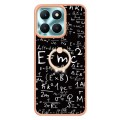 For Honor X6a Electroplating Dual-side IMD Phone Case with Ring Holder(Equation)