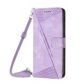 For Motorola Moto G84 Dream Triangle Leather Phone Case with Lanyard(Purple)