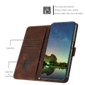 For Motorola Moto G84 Dream Triangle Leather Phone Case with Lanyard(Brown)