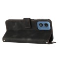 For Motorola Moto G04/G24 Dream Triangle Leather Phone Case with Lanyard(Black)