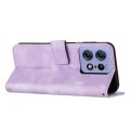For Motorola Edge 50 Ultra Dream Triangle Leather Phone Case with Lanyard(Purple)