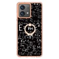 For Motorola Moto G84 Electroplating Dual-side IMD Phone Case with Ring Holder(Equation)